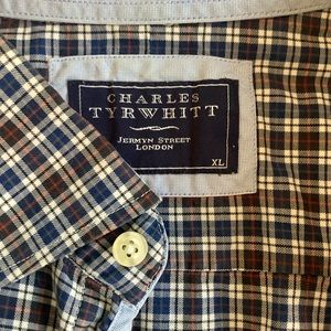Charles Tyrwhitt navy check dress shirt